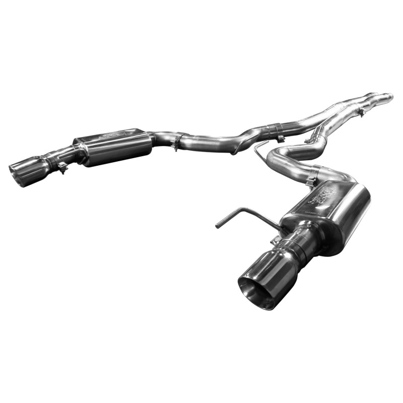 Ford Mustang Performance Exhaust - Kooks Headers - Cat Back w/ X-Pipe, 4in Slash Cut Tips - Polished - `15-`17